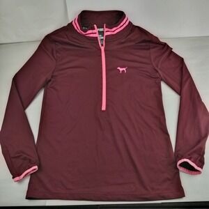 Victoria's Secret PINK Ultimate 1/4 Zip Long Sleeve Top Athletic Track Shirt Y2K